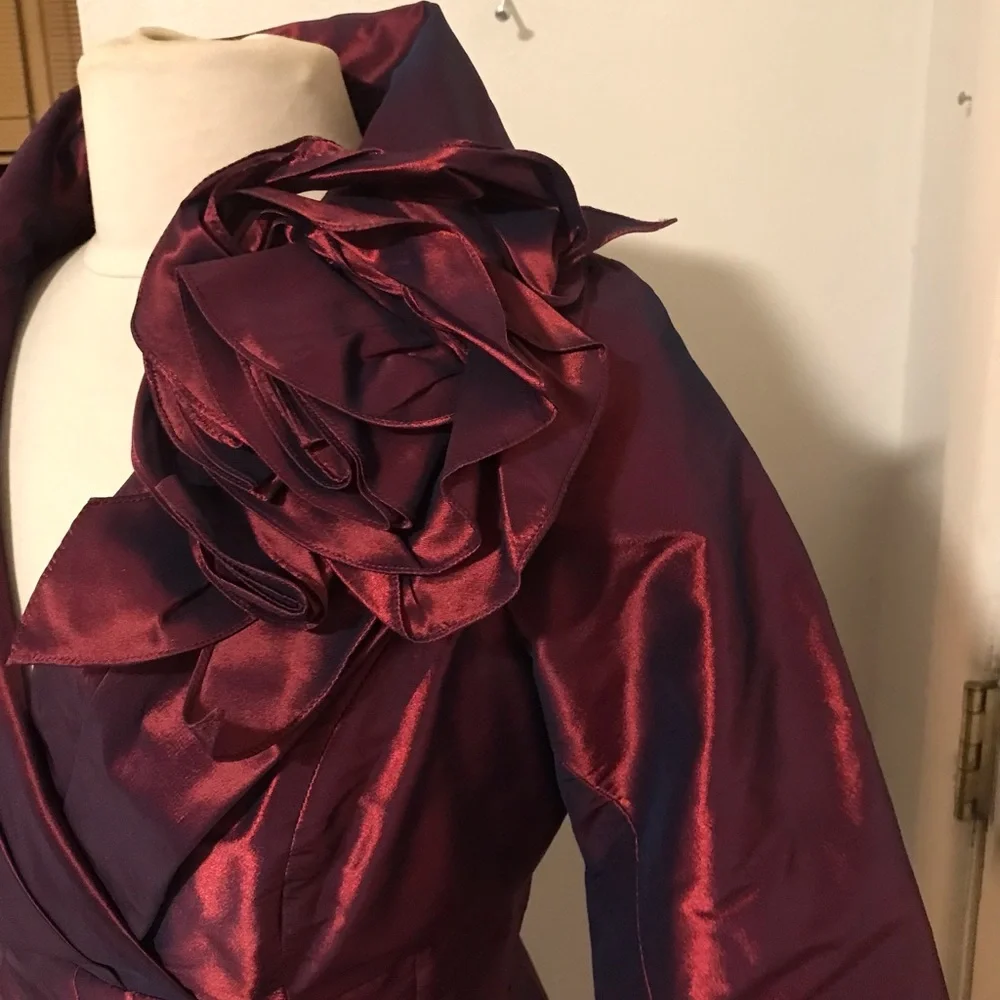 Teri Jon burgundy size 6 dress - Picture 8 of 8